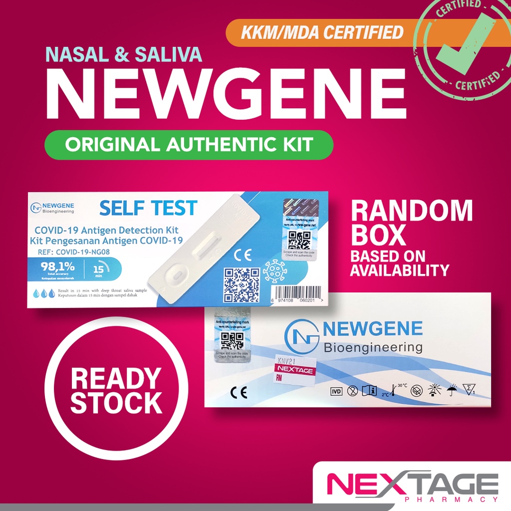 Newgene Test Kit COVID19 Self Test Kit RANDOM BOX Ujian Pantas RTK