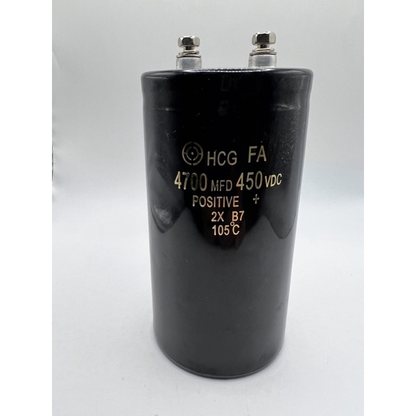 capacitor 4700ufd 450vdc HCG FA 4700uf 105 Degrees New Can Be Issued