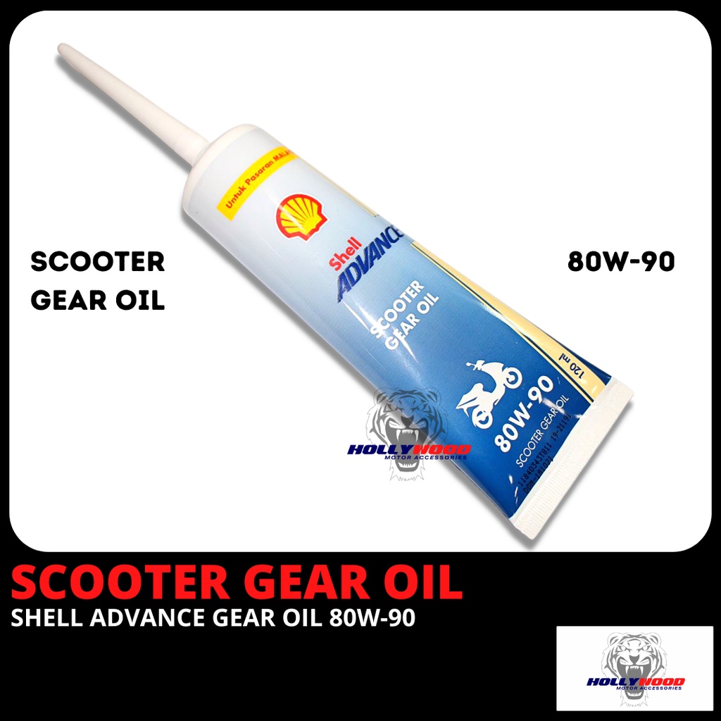 SHELL ADVANCE SCOOTER GEAR OIL 80W90 SCOOTER MINYAK GEAR SHELL 120ML