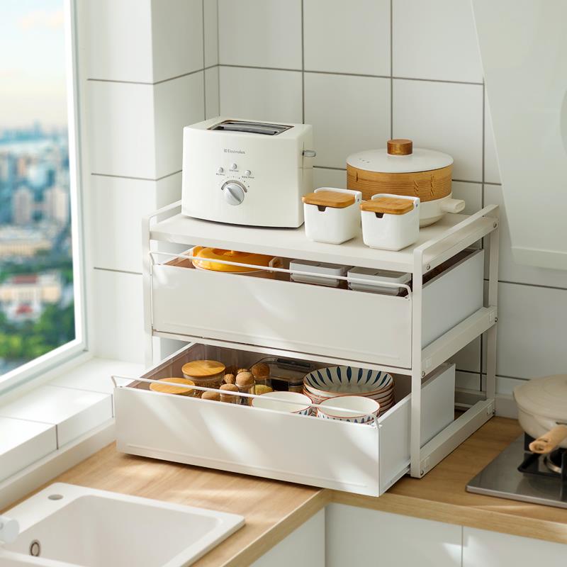 Dishes storage rack kitchen rack drawer type bowl rack layered rack ...