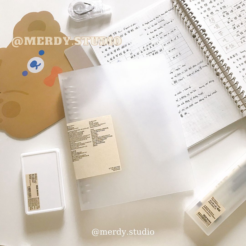 Ring Cover binder MUJI size A5, B5 Genuine Real Photo, With bill