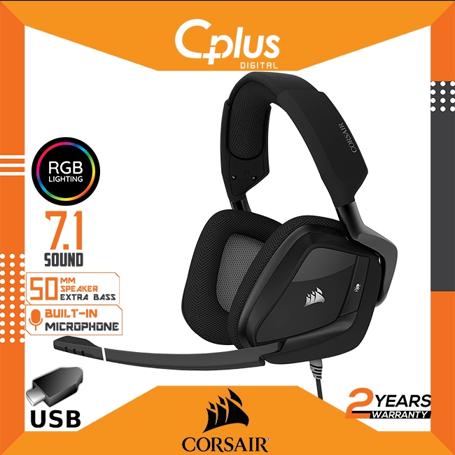 Corsair Void Pro RGB USB Gaming Headset - Dolby 7.1 Surround Sound ...