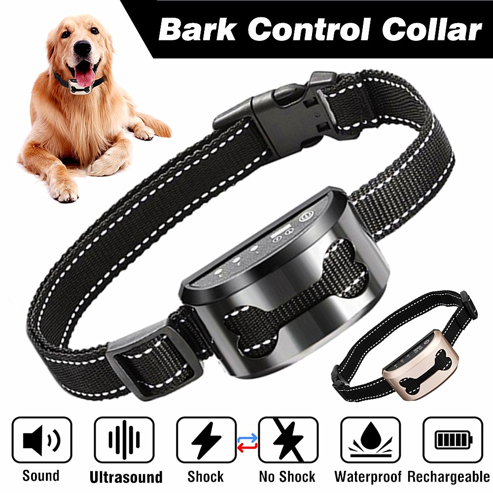 Anti Bark Control Collar Ultrasonic Vibration Shock Pet Dog Training