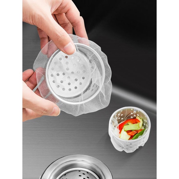 95pcs Sink Strainer Bag Disposable Mesh Garbage Filter Bags For Kitchen ...