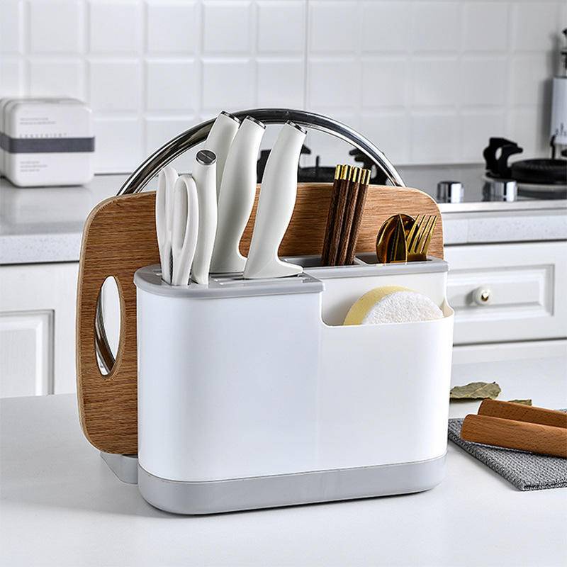 Multifunctional Knife Holder Cutting Board Integrated Kitchen Utensils ...