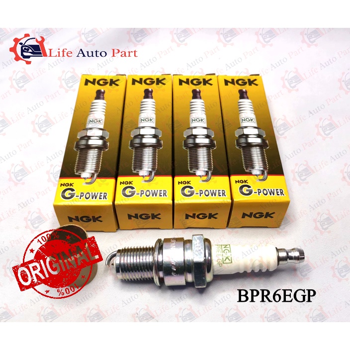 (4PCS) Original NGK GPower Platinum Wira Iswara Saga Nissan Spark Plug BPR6EGP/BPR5EGP Shopee