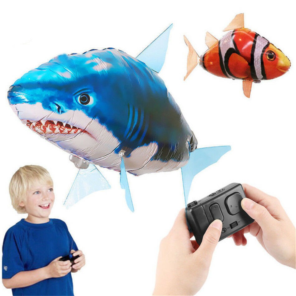 Toys RC Inflatable Balloon Air Swimmer Remote Control Flying Nemo Shark