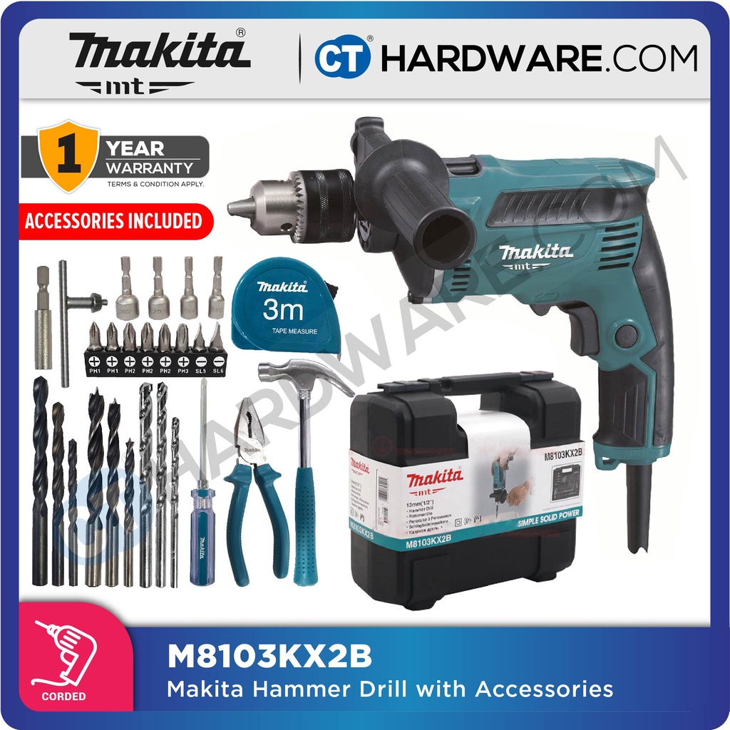 Makita drill corded hot sale