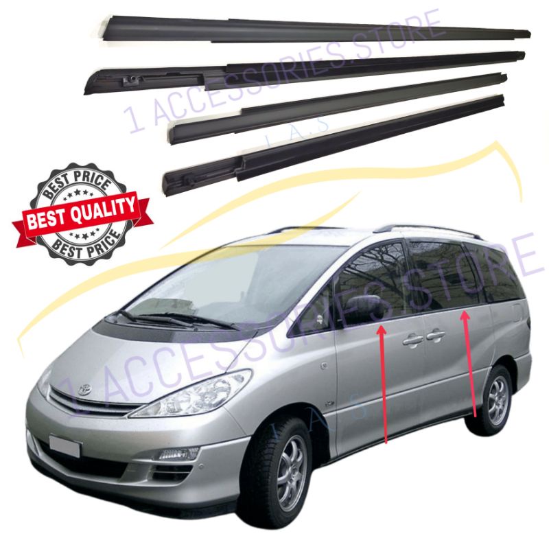 Toyota Estima ACR30 (2000-2005) DOOR OUTER MOULDING /Getah Luar Cermin ...