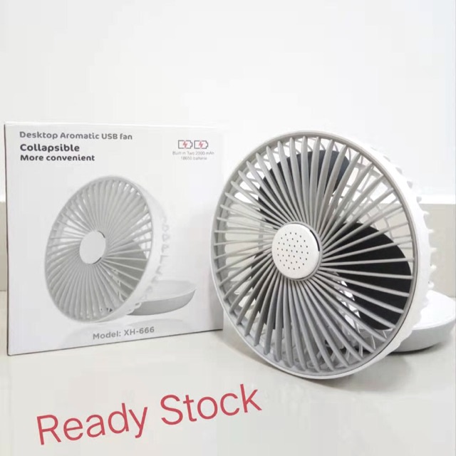 i-Fan XH-666 Mini Fan Portable Desktop Aromatic USB Fan Rechargeable ...