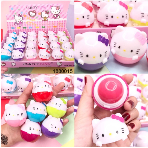 Lip Balm Hello Kitti Beauty Yang Natural Color Pink Random / Strawberry ...