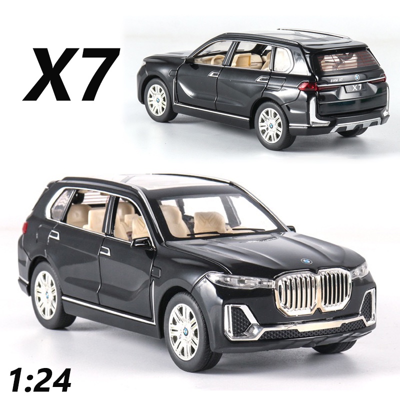 【RUM】1:24 Scale BMW X7 Alloy Car Model Light & Sound effect diecast car ...