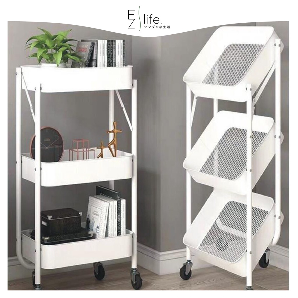 EzLife [CLEARANCE] 3 Tier Trolley Storage Trolley with Lockable Wheels ...