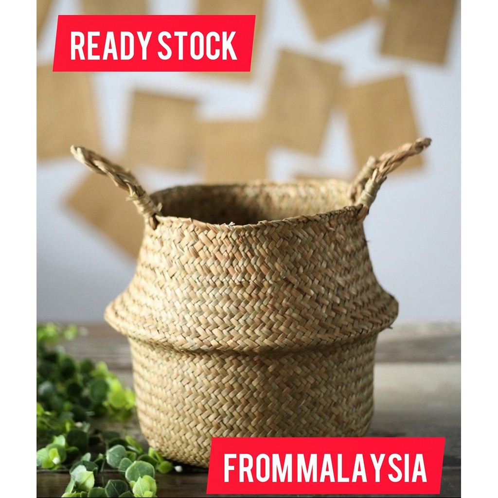 Malaysiastock Seagrass Wickerwork Basket Rattan Shopee Malaysia