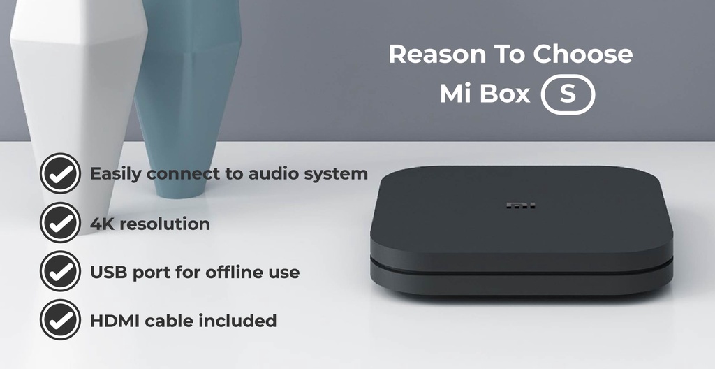 Xiaomi Mi Box S 4K HDR Android TV Box With Google Assistant Media ...