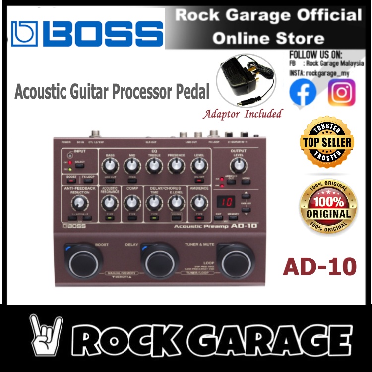 Boss AD10 Acoustic Guitar Processor Pedal (AD10) Shopee Malaysia