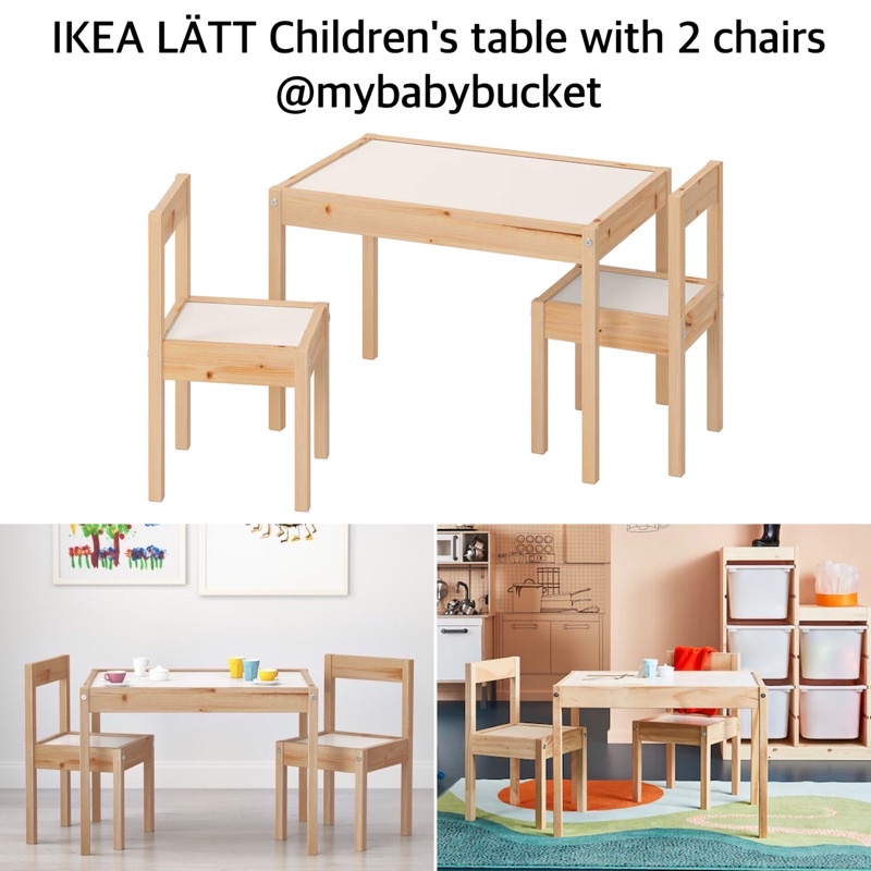 Lätt children's table store and 2 chairs