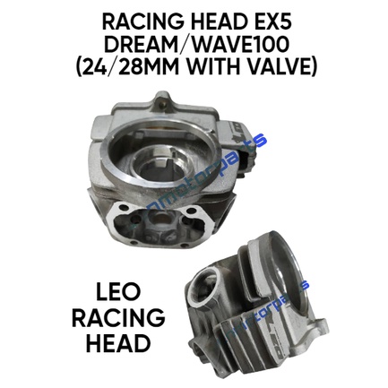 LEO RACING HEAD EX5 DREAM WAVE100 24/28MM WITH VALVE HEAD WAVE125 HEAD ...