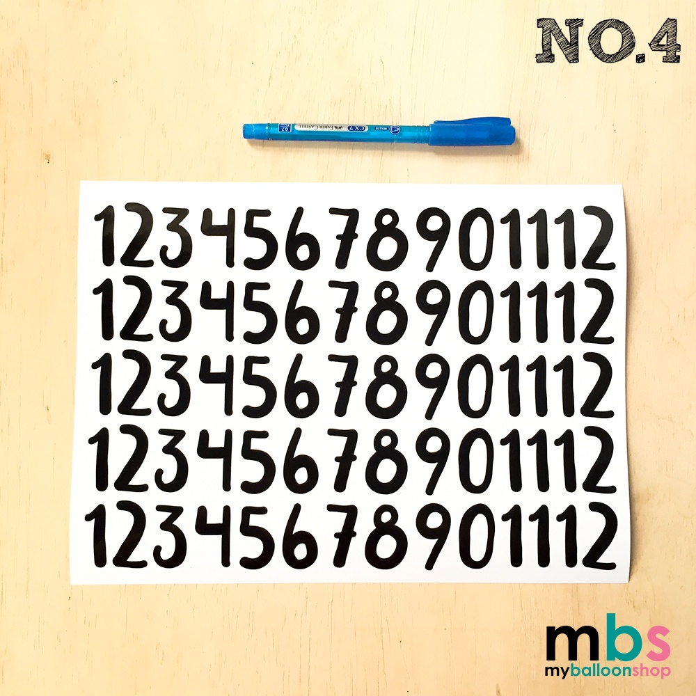 123 Numbers Sticker Bubble Balloons Transparent Sticker | Shopee Malaysia