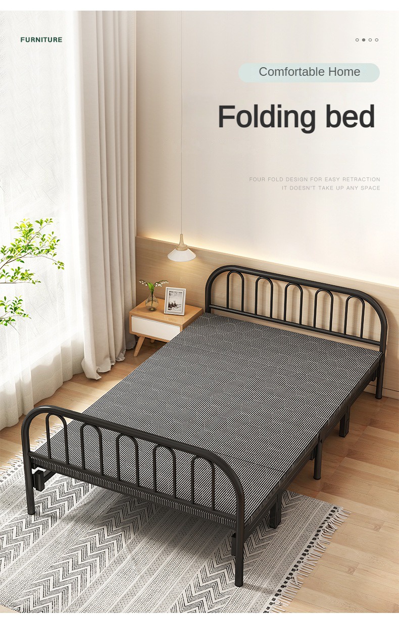 Katil Lipat Foldable Bed Frame Single Bed Foldable bed Portable Office ...