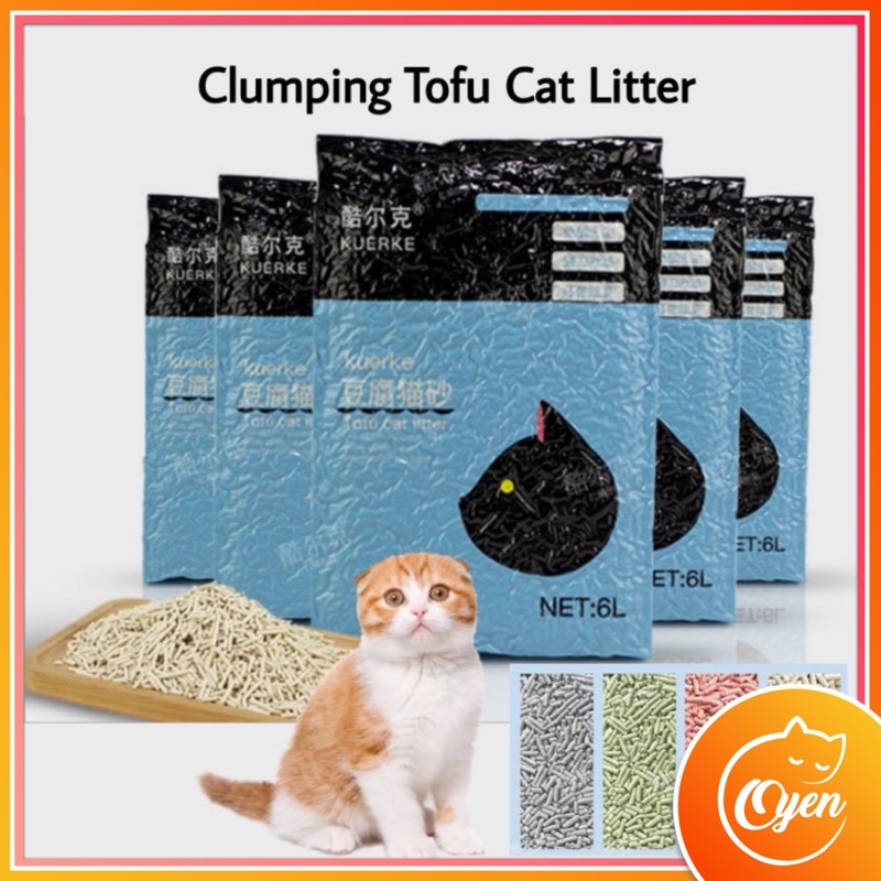 View of Premium Clumping Tofu Cat Litter 6L/2.3KG Pasir Kucing Tofu No Chemical ...
