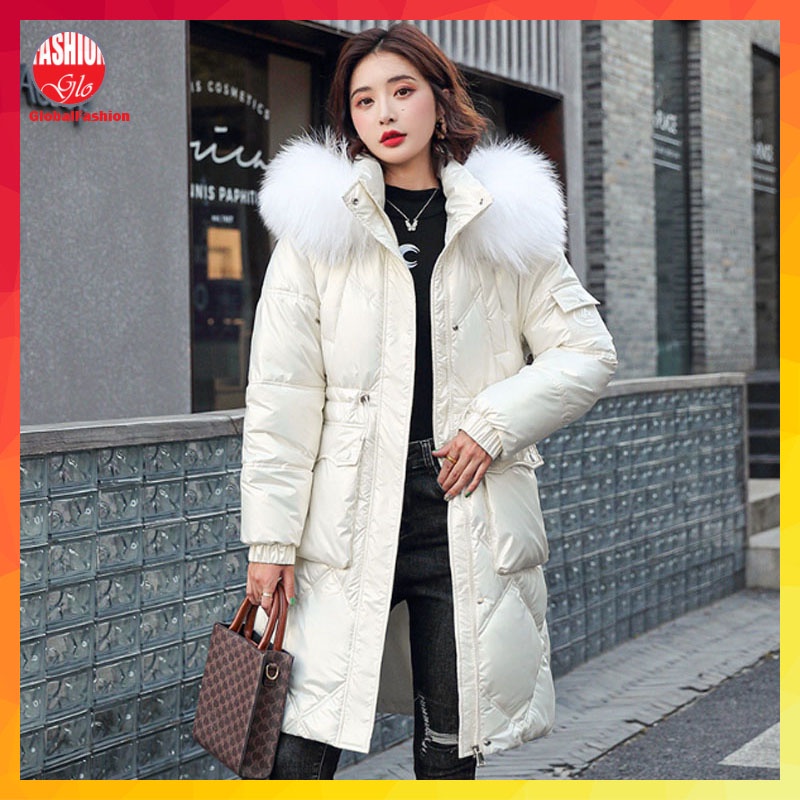 Winter Jacket Woman Baju Sejuk Perempuan Slim Fit Fur Hooded ...