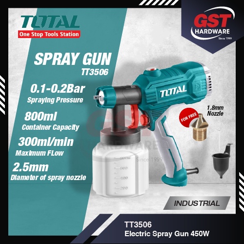 Total Paint Spray Gun Electric TT3506 Spray Gun Paint Electric Paint ...