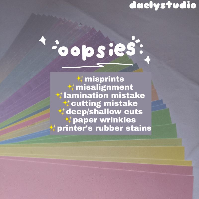 [daelystudio] Oopsies(grade B Sticker Sheets) | Shopee Malaysia