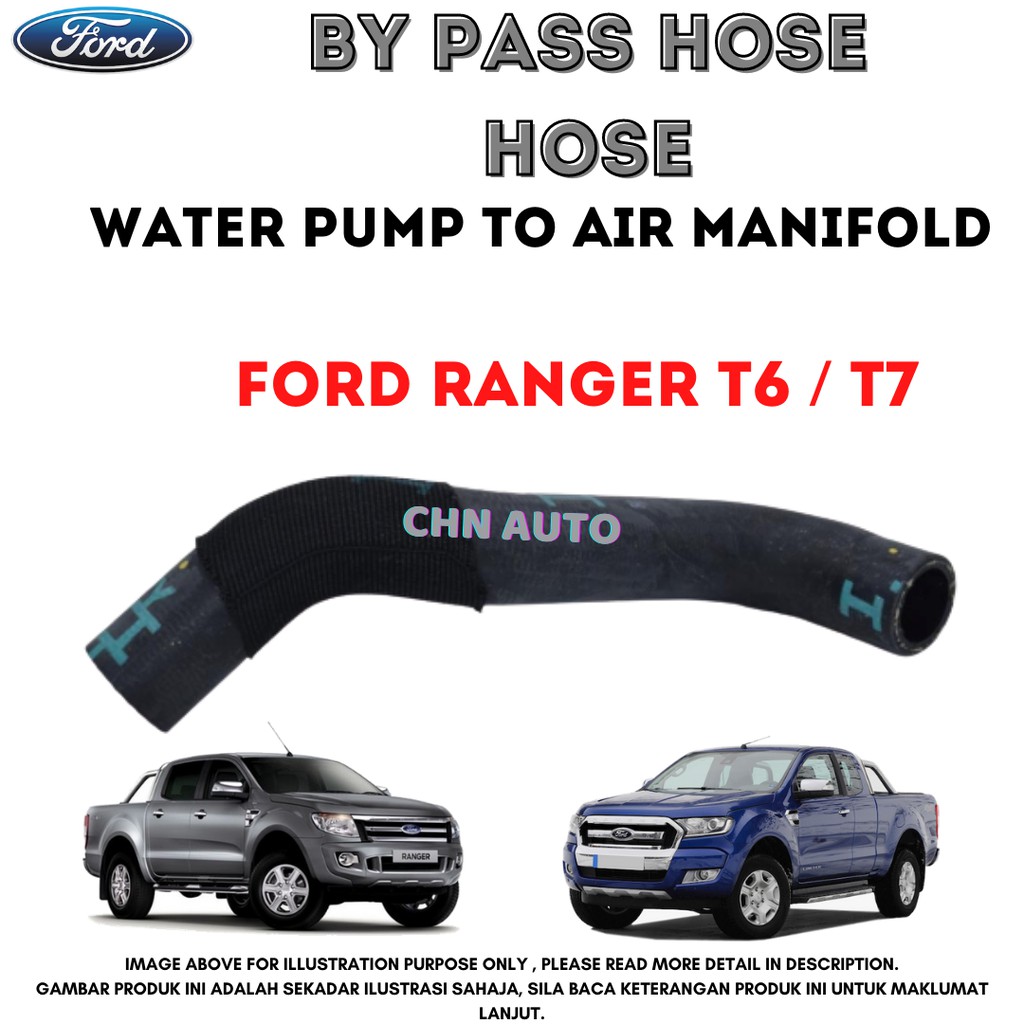 FORD RANGER T6 / T7 GENUINE BY PASS HOSE ( WATER PUMP TO AIR MANIFOLD ...