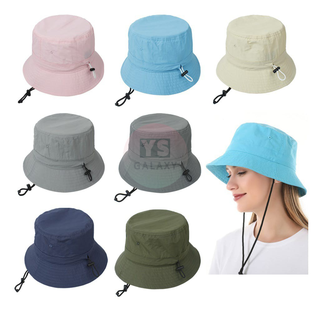 2023 New Fisherman Hat Outdoor Sun Hat Basin Hat Bucket Hat Topi Pantai ...