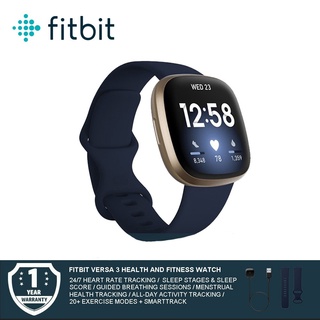 Fitbit versa 3 health & fitness smartwatch discount fb511