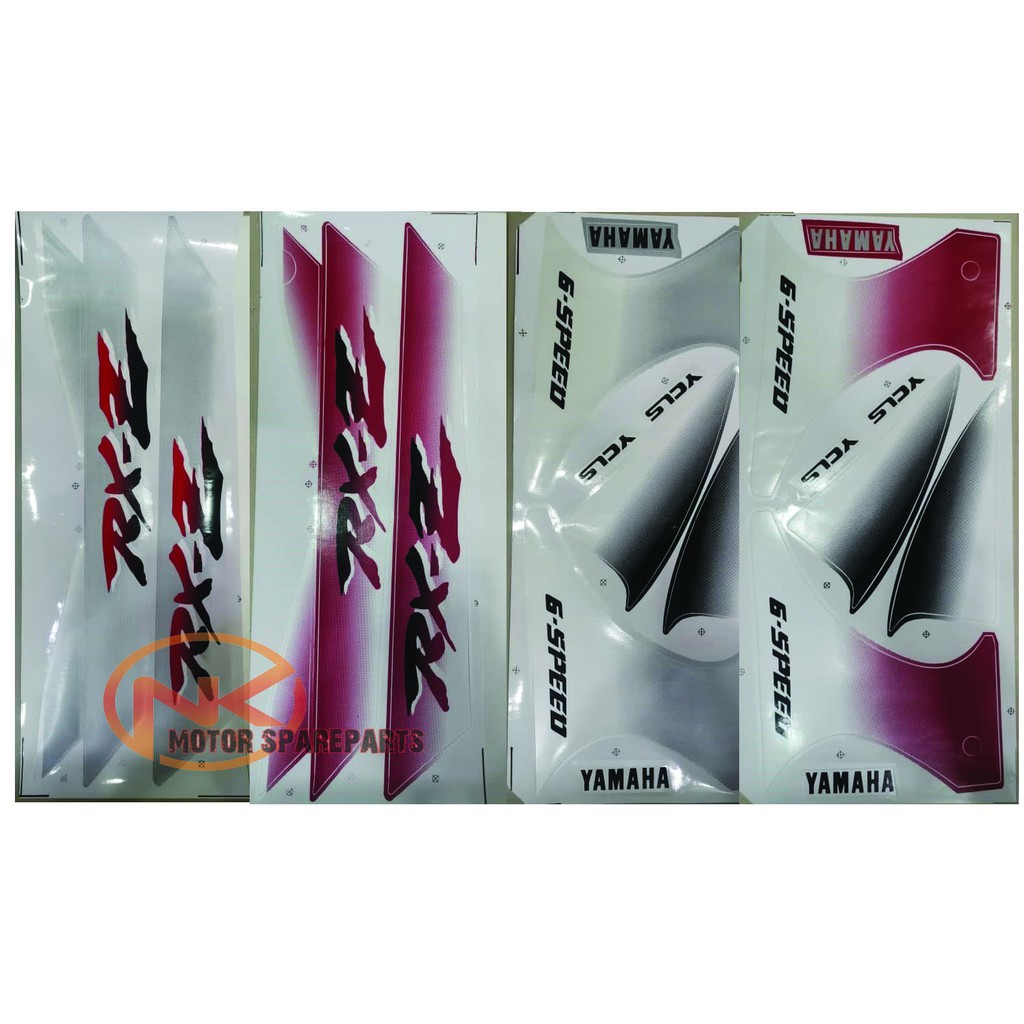 Yamaha Rxz (8) Yahoo 100% (Runcing) (stock lama)Sticker Body Stripe set ...