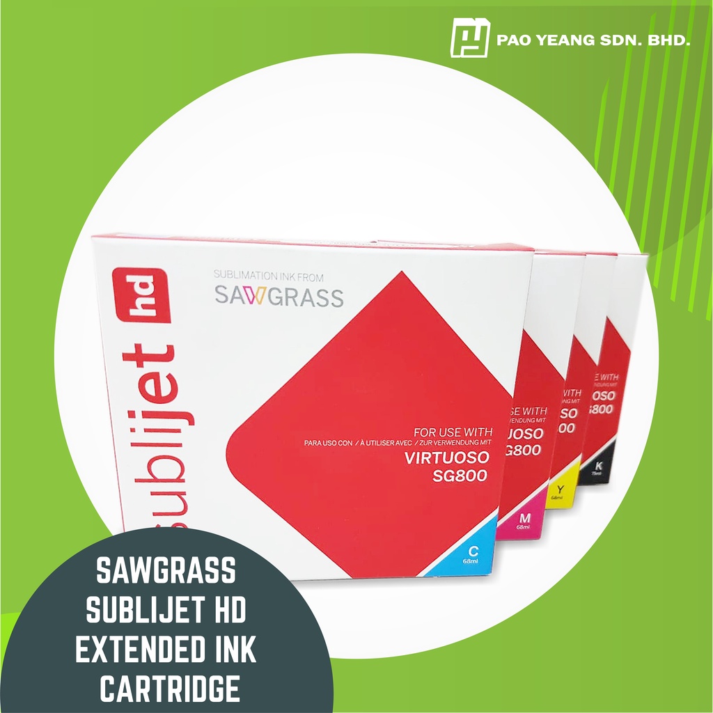 Cartouches de sublimation Sublijet HD pour système Virtuoso SG 800 et SG 500/1000 et Plotter VJ 628
