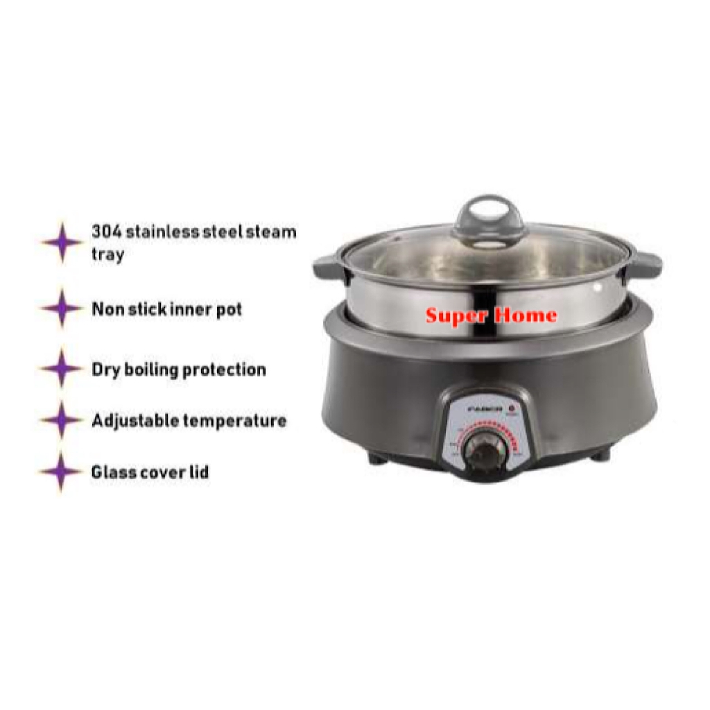 Faber Multi Cooker FMC 1380 Electric Multi Cooker 304 Stainless Steel steam tray Non stick inner base pot FMC 1380 Shopee Malaysia