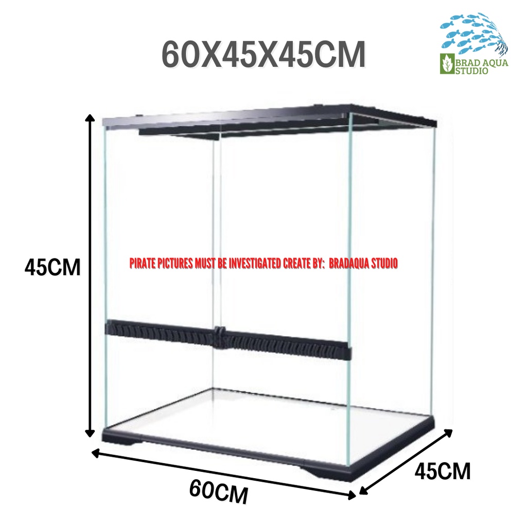 Crystal Clear Glass Terrarium / Vivarium Tank Shopee Malaysia