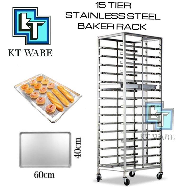 Stainless steel deals bakers rack