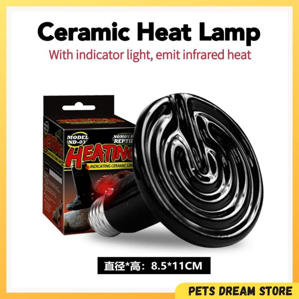 Nomoy Pet Reptile Ceramic Heat Lamp Infrared reptile heat lamp emitter