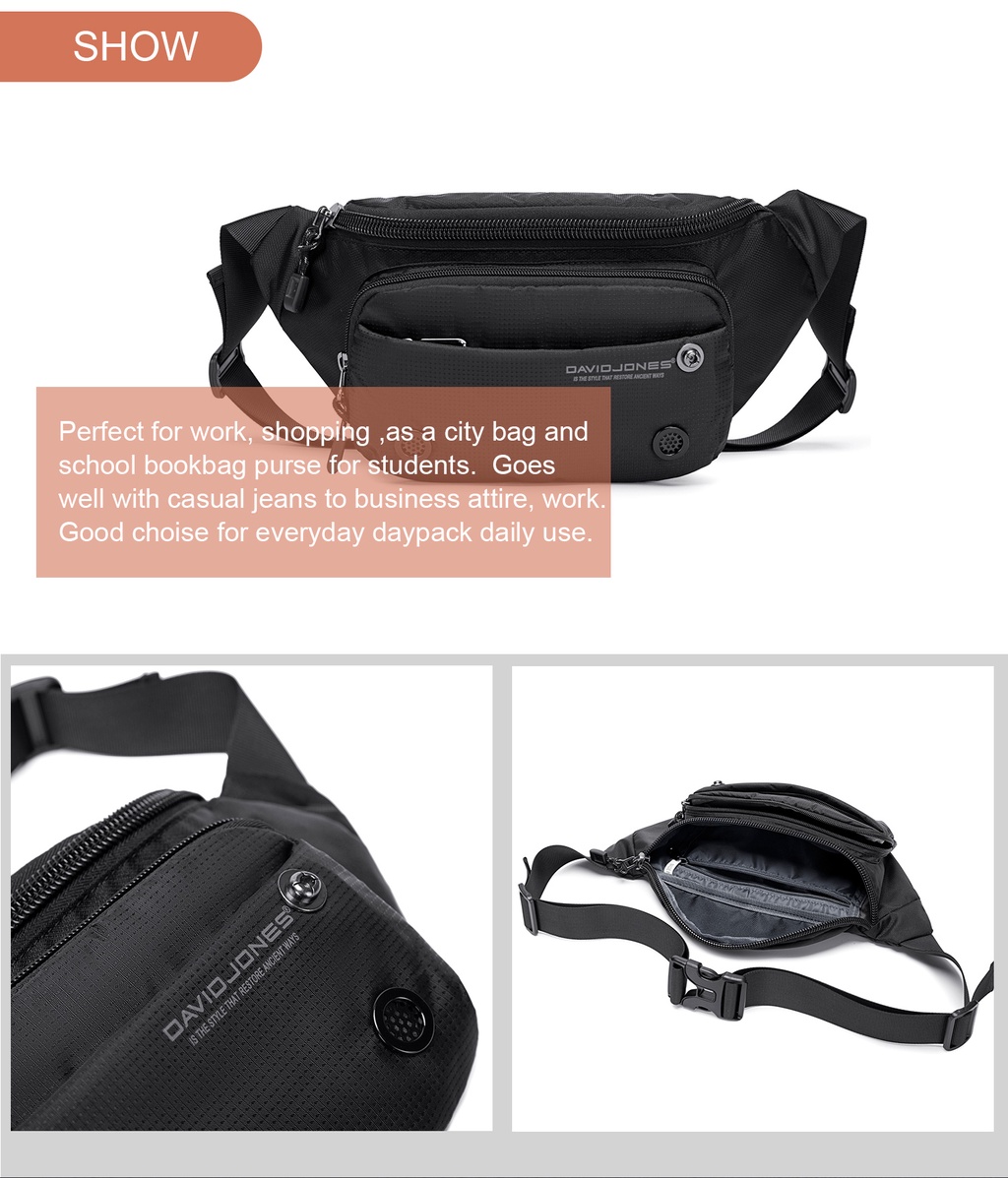 David jones Paris for men waist bag Polyester | Shopee Malaysia