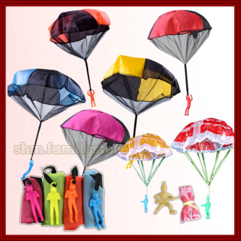 Parachute Flying Toy Kids Nostalgia 90' Childhood Memory Mainan Payung ...