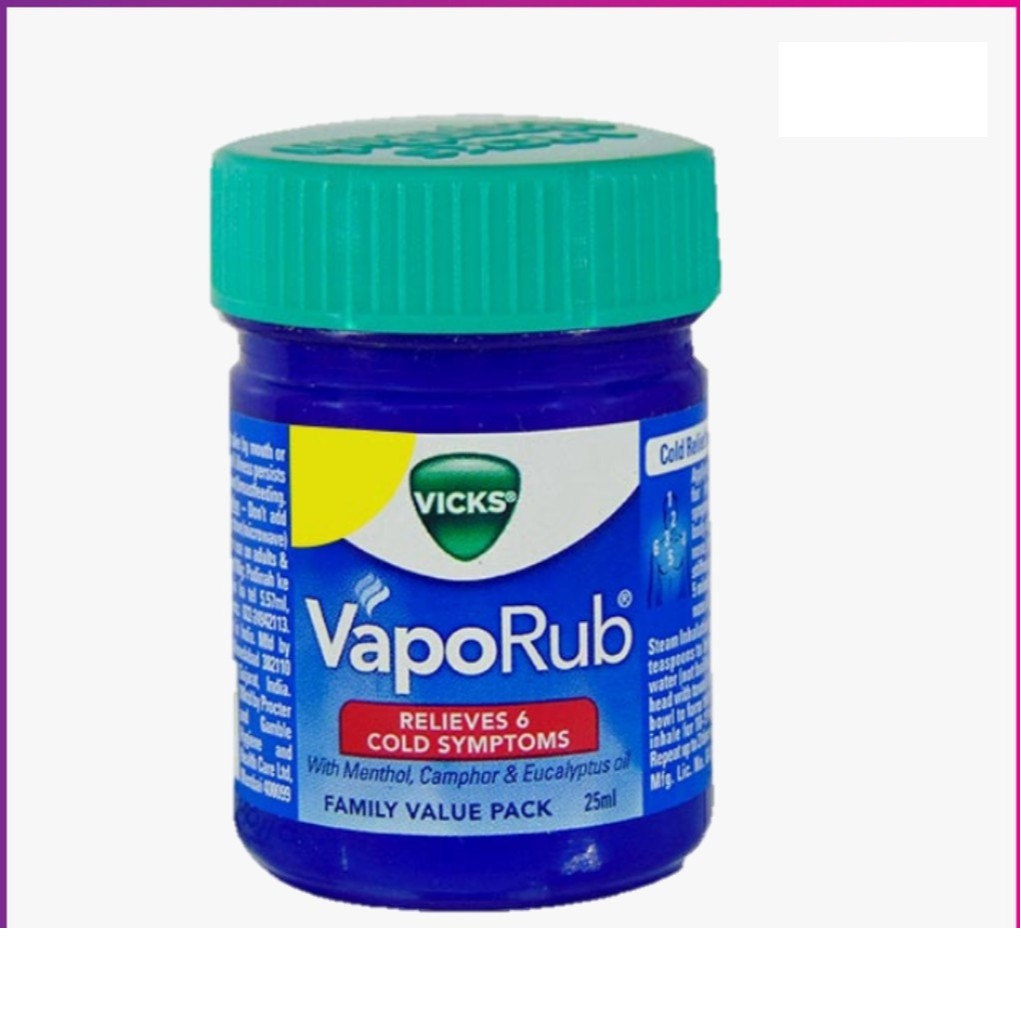 Vicks VapoRub (Relieves 6 Cough & Cold Symptoms)- 25ml | Shopee Malaysia