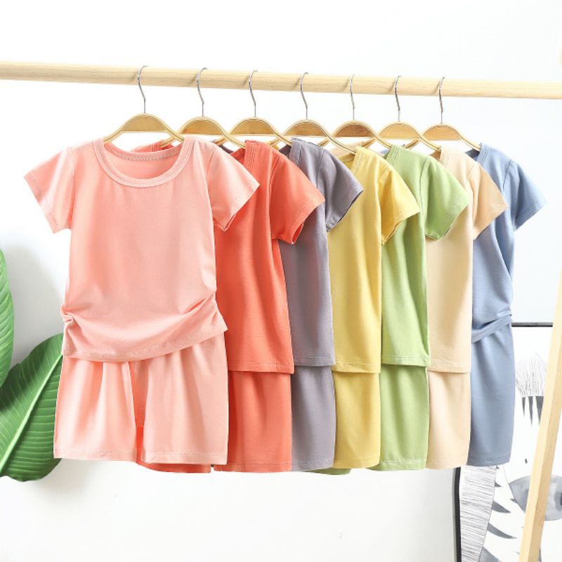 CantikBaby Super Soft 6M~5Y Kids Short Sleeve T-Shirt Set Baju Kanak ...