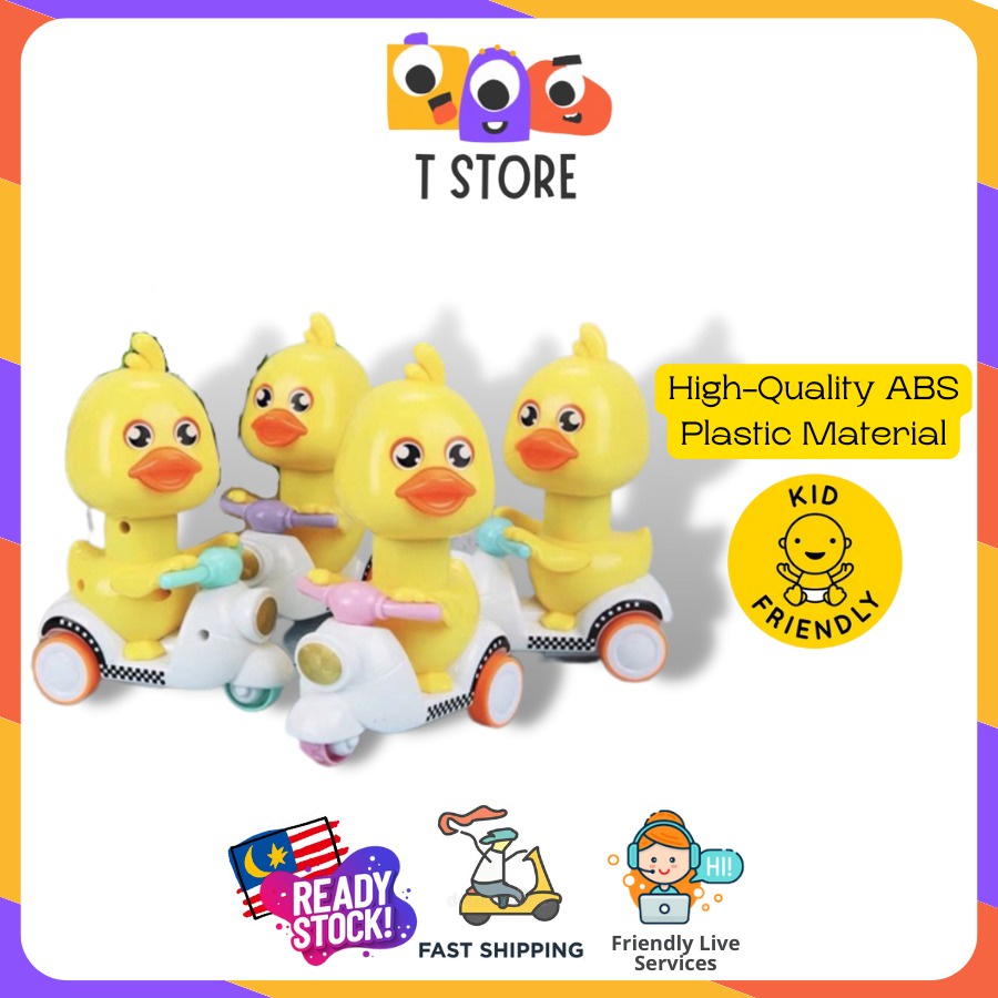**Ready Stock** Little Yellow Duck Rider, baby children toys, toy car ...