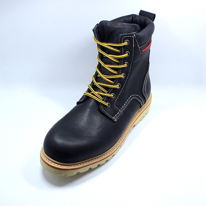 GF Shoe Police Leather Round Toe Lace-Up Fashion Boot M 93283 BLACK K94 ...