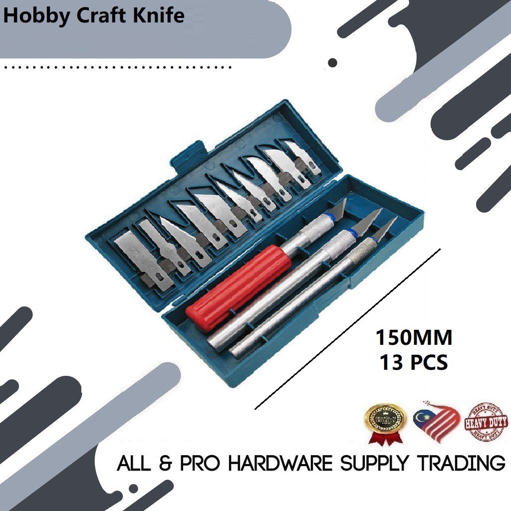 HOBBY CRAFT KNIFE SCALPEL 13 CUTTING BLADES+3 KNIVES (PRECISION KNIFE