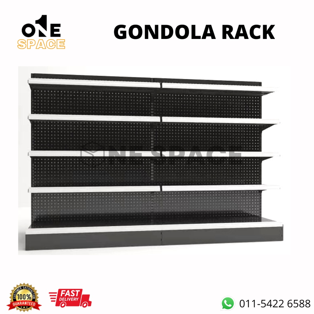 Wall Gondola rack Single black and white or customize color (Storage