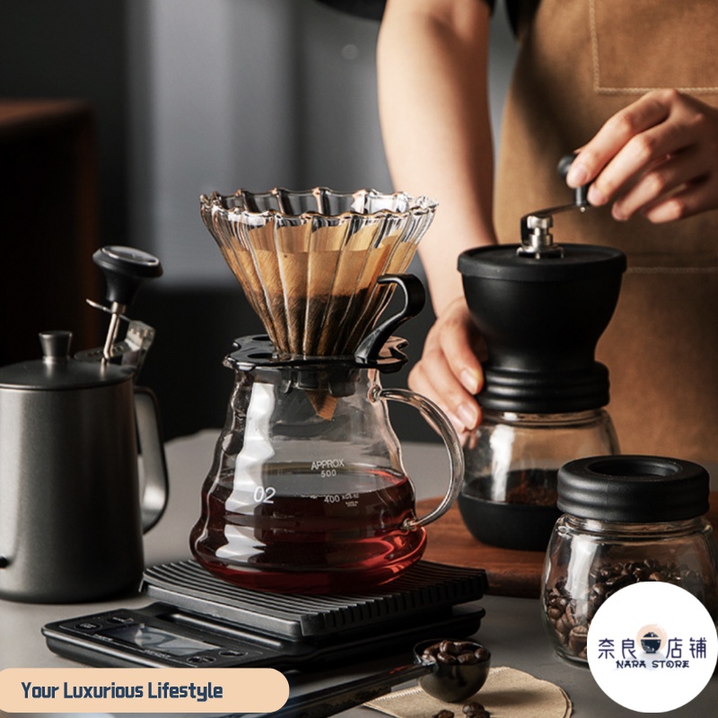 Hario Simply Glass V60 Pour Over Set: Coffee Servers