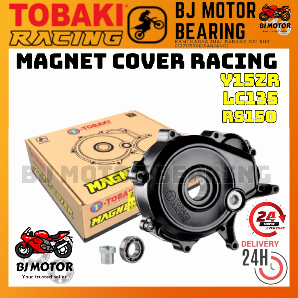 Y15 / Y15ZR / LC135 /RS150 / RS RACING MAGNET COVER BLACK WITH BEARING ...