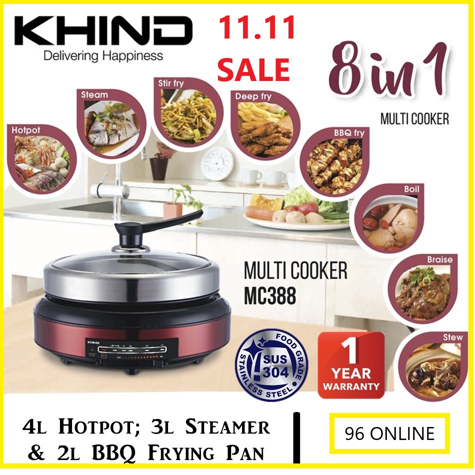 Khind 8 in 1 Multi Cooker Multicooker MC388 offer