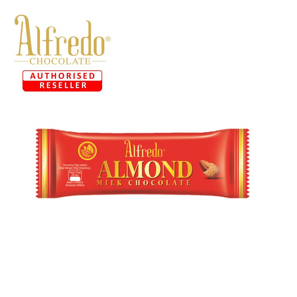 Alfredo Almond Milk Mini Chocolate Bar (15g) Shopee Malaysia