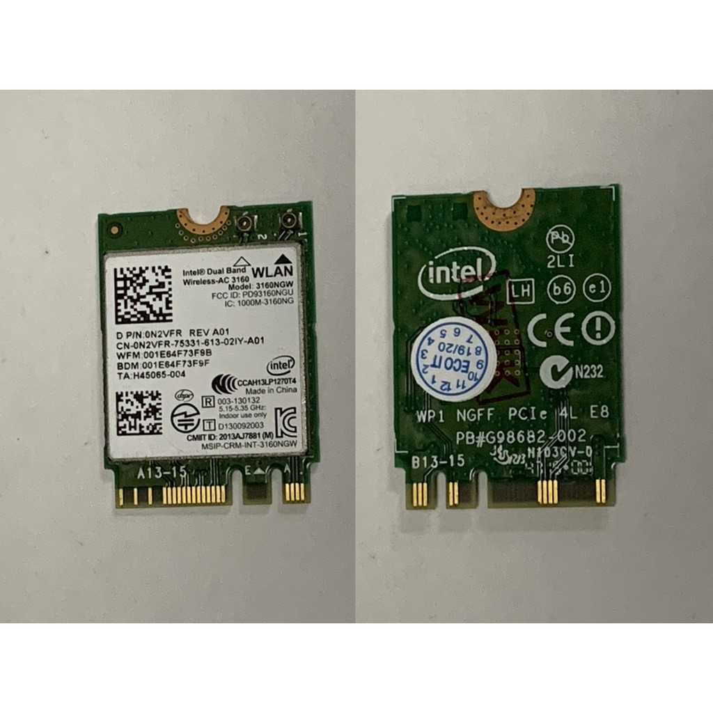 Intel Dual Band Wireless-AC 3160 3160NGW 802.11ac/a/b/g/n BT4.0 NGFF Wifi  Card 2.4/5.8Ghz not for IBM/Lenovo